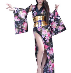Халат-кимоно с цветочным принтом
