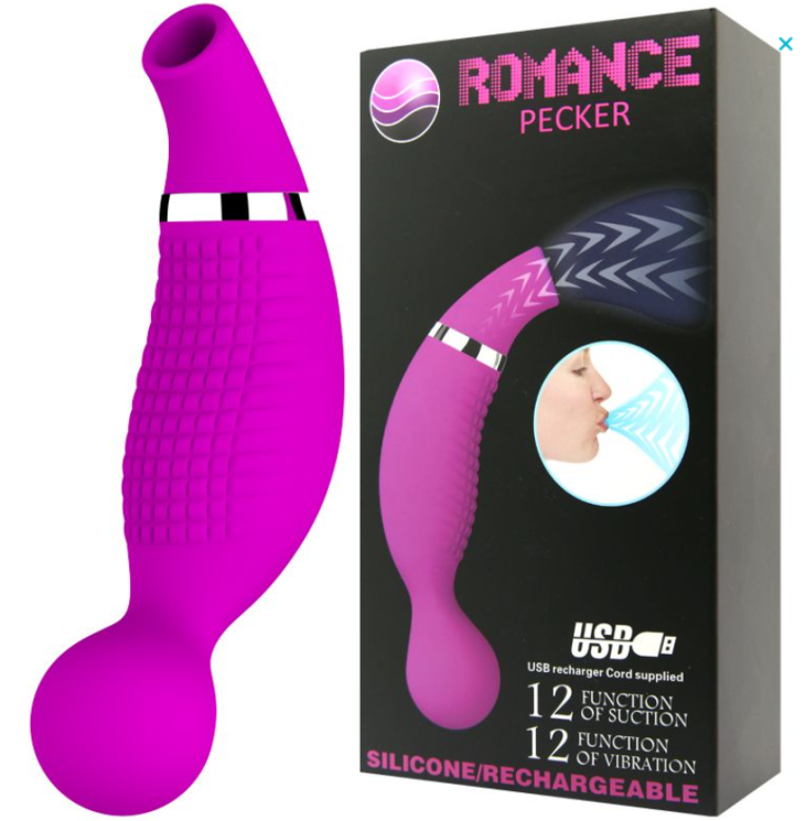 ВАКУУМНЫЙ СТИМУЛЯТОР "ROMANCE PECKER" С ВИБРАЦИЕЙ