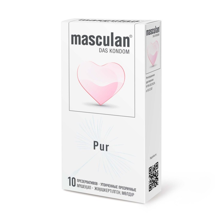 ПРЕЗЕРВАТИВЫ MASCULAN PUR № 10 (УТОНЧЕННЫЕ ПРОЗРАЧНЫЕ) 10 штук, арт. 1987