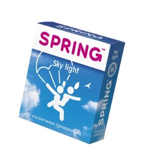 Презервативы ультратонкие Spring Sky Light, 17,5 см (в уп. 3 шт)