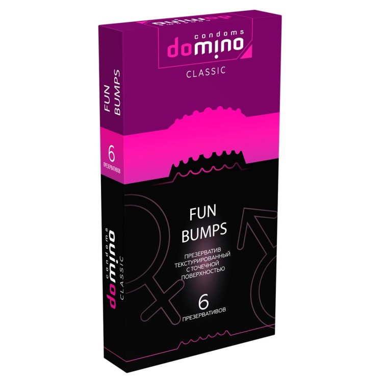 ПРЕЗЕРВАТИВЫ DOMINO CLASSIC FUN BUMPS 6 штук