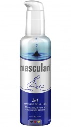 Гель-смазка массажная Masculan без запаха 2в1, на водной основе 130 мл