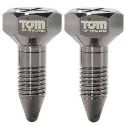 Tom of Finland Screw U II Magnetic Nipple Clamps - Магнитные зажимы-саморезы на соски, 3.9х1.9 см (только доставка)