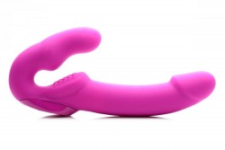 Женский страпон с вибрацией Evoke Rechargeable Vibrating Silicone Strapless Strap On, 24,7 см (только доставка)