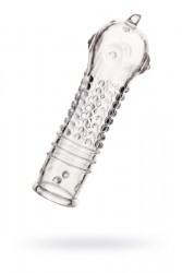 НАСАДКА НА ПЕНИС TOYFA A-TOYS , TPR, ПРОЗРАЧНЫЙ, 14,7 СМ