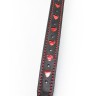 Кляп-шар БДСМ black-red с сердечками
