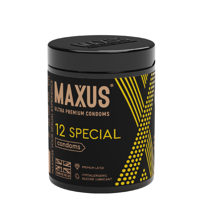 ПРЕЗЕРВАТИВЫ MAXUS SPECIAL № 12 X-EDITION (точечно-ребристые) в кейсе