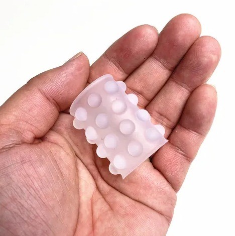 Насадка на пенис сквозная с шариками