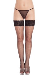 ЧУЛКИ-СЕТКА (C СИЛИК. ПОЛОСКАМИ) SOFTLINE COLLECTION, ЧЁРНЫЙ, L