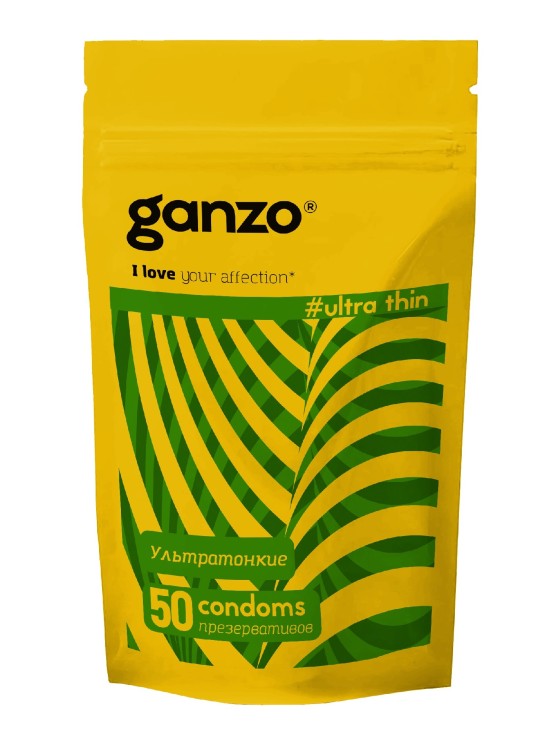 Презервативы GANZO ULTRA THIN  в дой-пакете 50 шт. (супер тонкие)