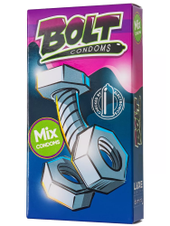НАБОР ПРЕЗЕРВАТИВОВ BOLT CONDOMS 5-6 штук в ассортименте, арт.12016