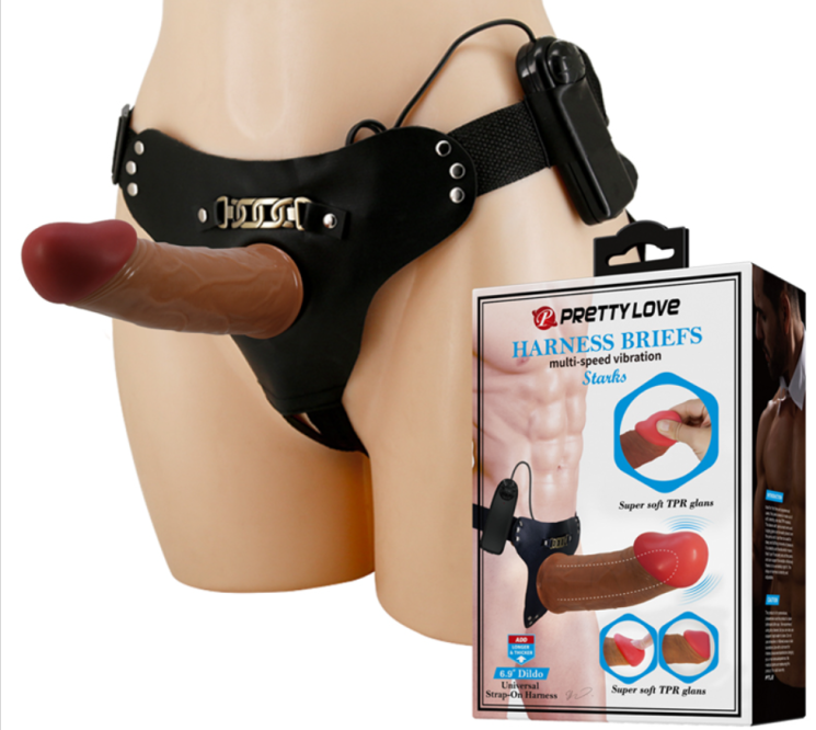 Страпон мужской Harness Briefs от Pretty Love