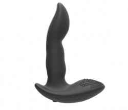 Вибромассажер анальный черного цвета