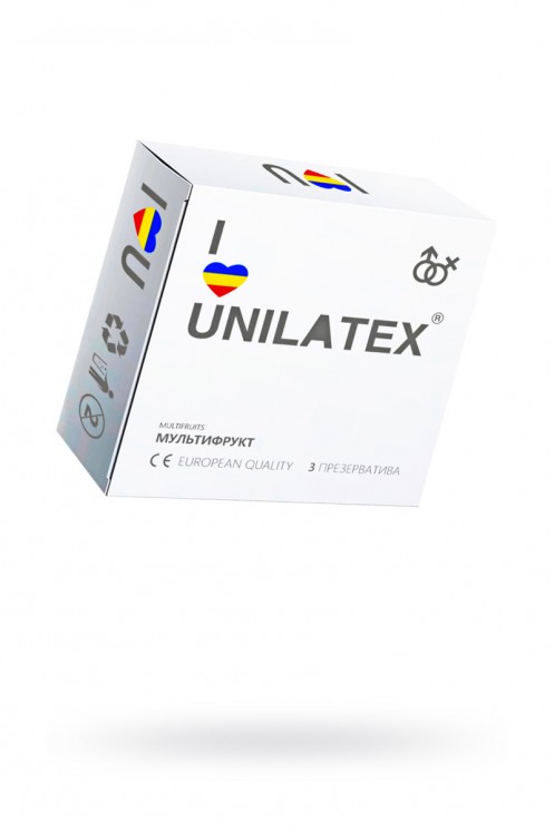 Презервативы ароматизированные цветные Unilatex Multifruits №3 (в уп. 3 шт)