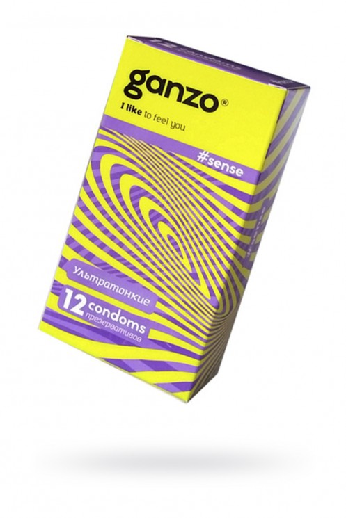 Презервативы тонкие Ganzo Sense 18 см (в уп. 12 шт, цена за штуку)