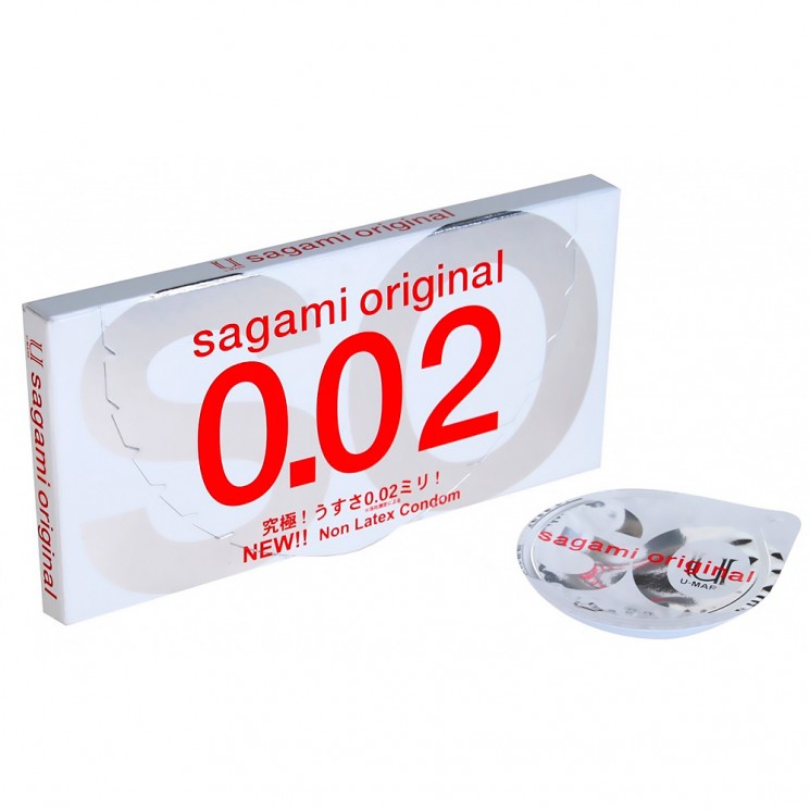 Презервативы ультратонкие Sagami Original 0.02 (уп. 2 шт)