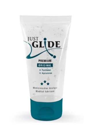 Гель-смазка Just Glide Premium гиалуроновой кислотой и пантенолом 50 мл.
