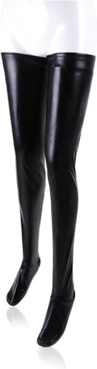 Кожаные чулки с силиконовой лентой