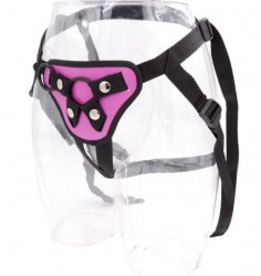 Трусики Harness под страпон, черно-фиолетовые