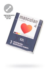 Презервативы увеличенного размера Masculan Classic 4, XXL (в уп.3 шт. розовые)