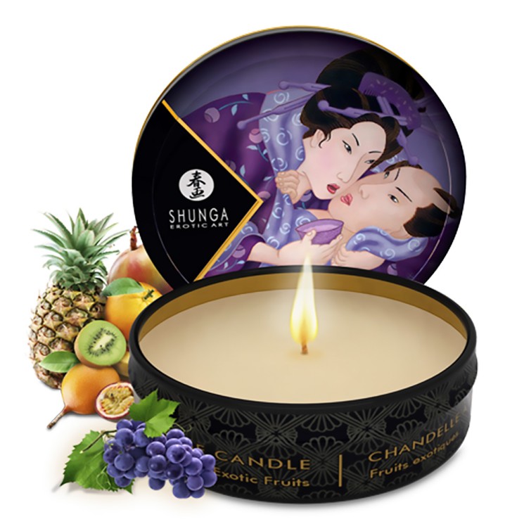 Массажное аромамасло свеча SHUNGA Exotic Fruits (Экзотический фрукт), 30 мл