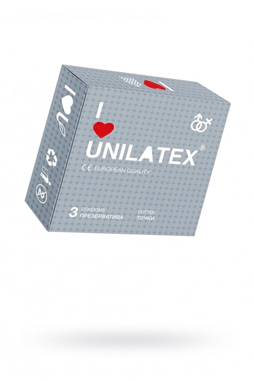 ПРЕЗЕРВАТИВЫ UNILATEX DOTTED №3 С ТОЧКАМИ (упаковка 3 шт)