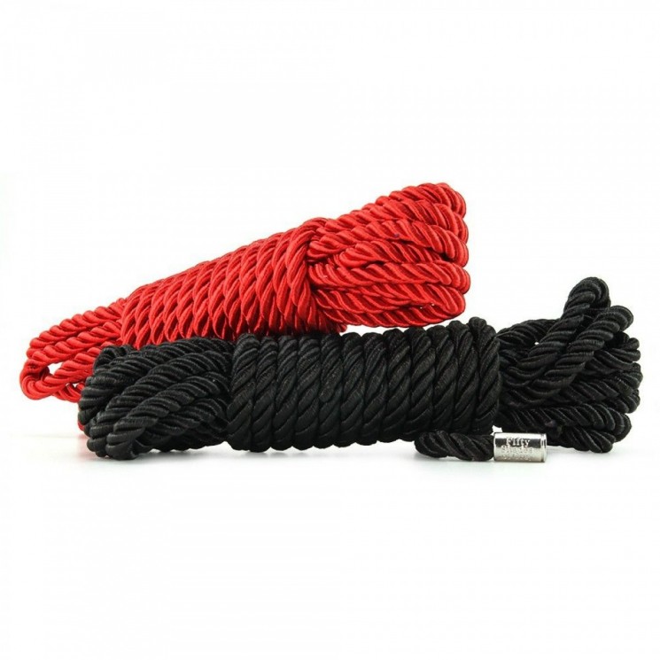 Веревка для связывания  10 метров (цвет черный, красный, фиолетовый)