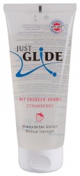 Гель-смазка съедобная Just Glide Strawberry (Клубника, 200 мл)