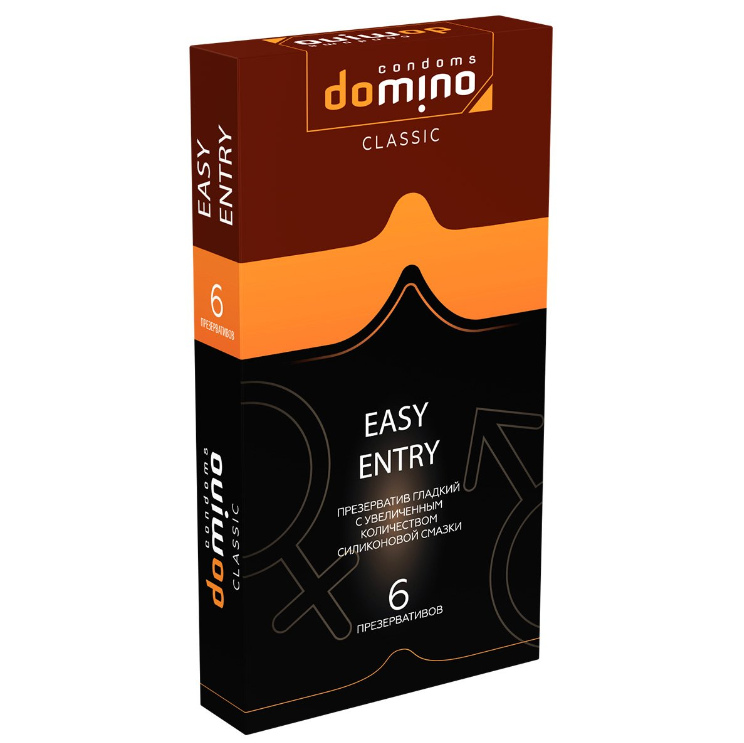 ПРЕЗЕРВАТИВЫ DOMINO CLASSIC EASY ENTRY 6 штук