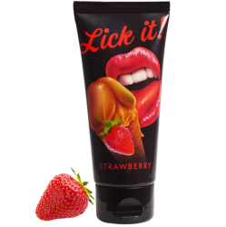СЪЕДОБНЫЙ МАССАЖНЫЙ ГЕЛЬ LICK IT! СО ВКУСОМ КЛУБНИКИ 50 МЛ.