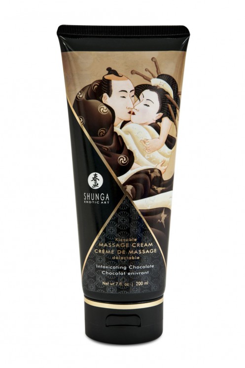Массажный крем съедобный SHUNGA Kissable Massage Cream Intoxicating Chocolate (Пьянящий шоколад) 200 мл