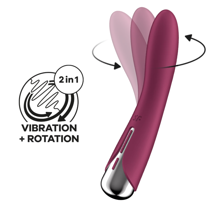 Вибратор с функцией вращения Satisfyer Spinning Vibe 1, красный