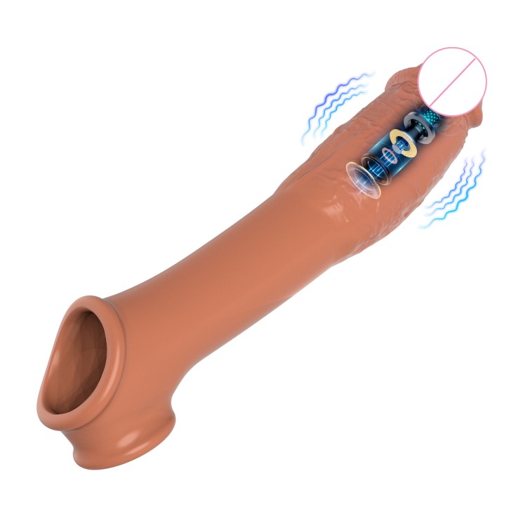 Реалистичная насадка с вибрацией Wolf Fang