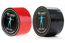 Многоразовая скотч-лента ​для бондажа Lovelyplay ​Bondage Tape 15 м (красная, черная)